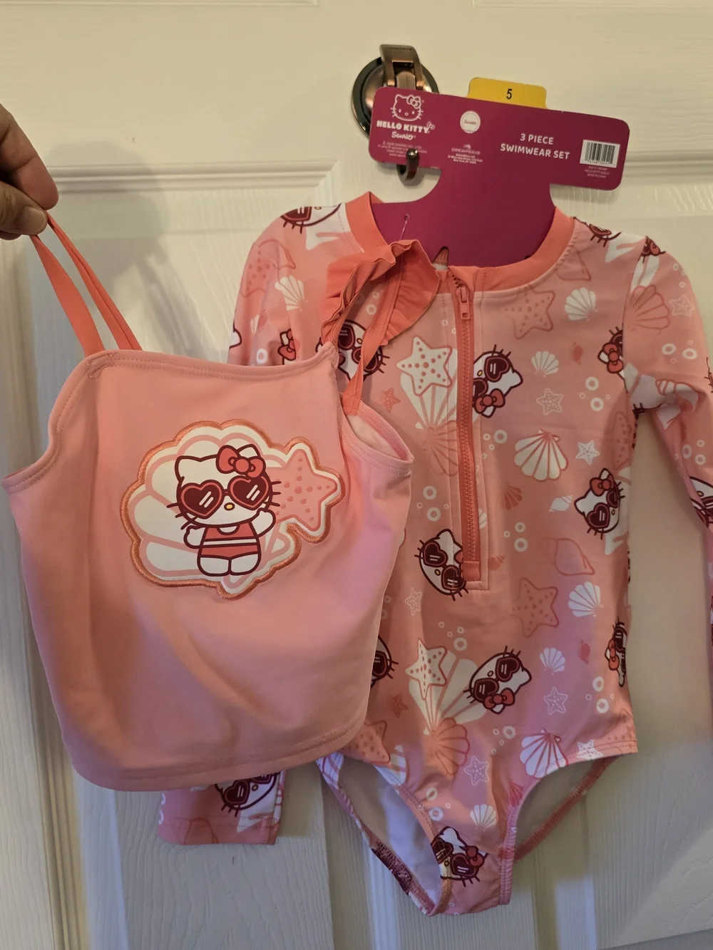 Hello Kitty Pink Girls' 2-Piece Swim Set